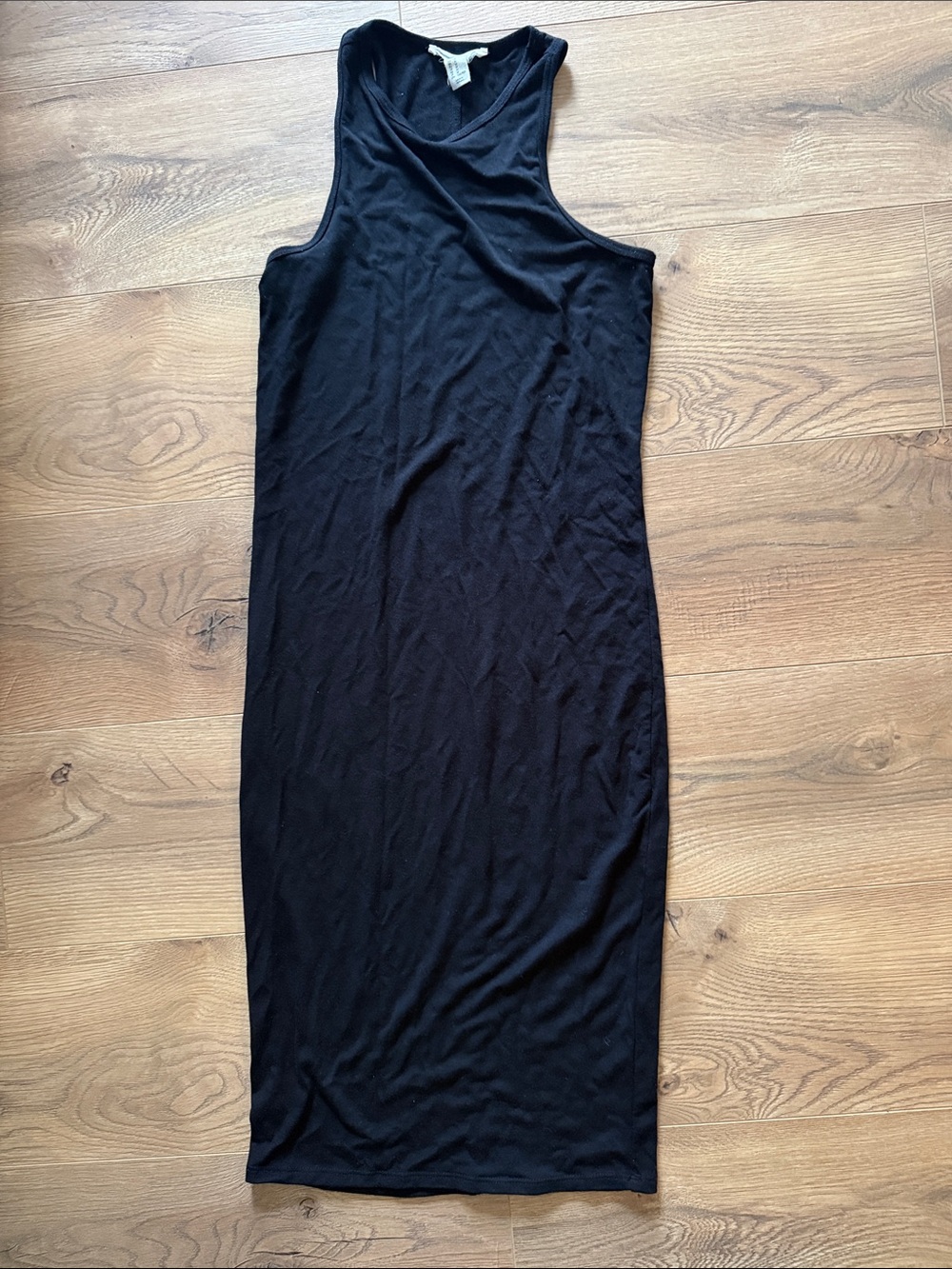 Forever 21 Black Sleeveless Midi Tank Dress